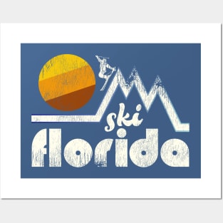 Retro Ski Florida Travel Humor Posters and Art